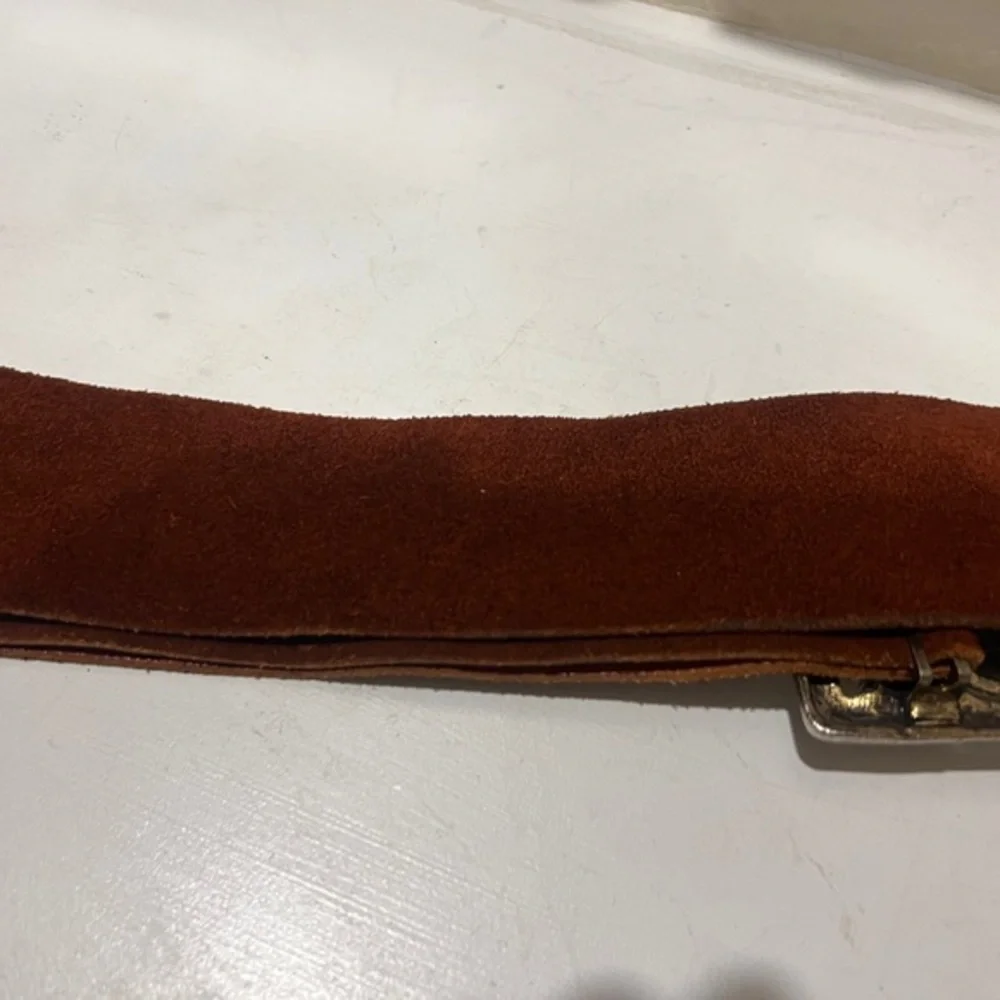 Vintage Turtle Buckle &‎ Suede Belt